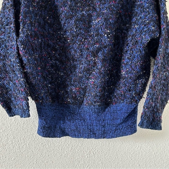 Jaeger VTG Wool Blend Women’s Knit Sweater Fit Small 32”Blue Retro Dolman Sleeve - Picture 2 of 13